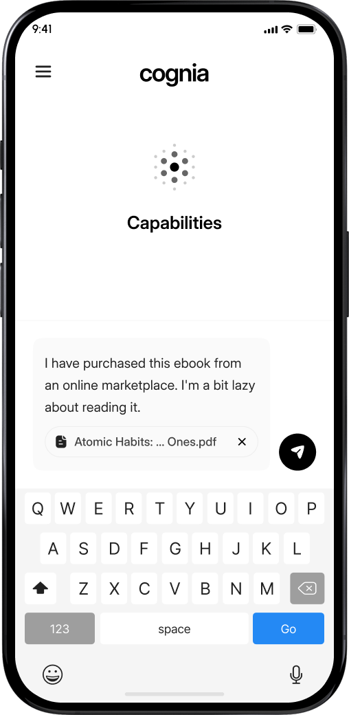 Smartphone screen displaying an AgentInventor agent status update.